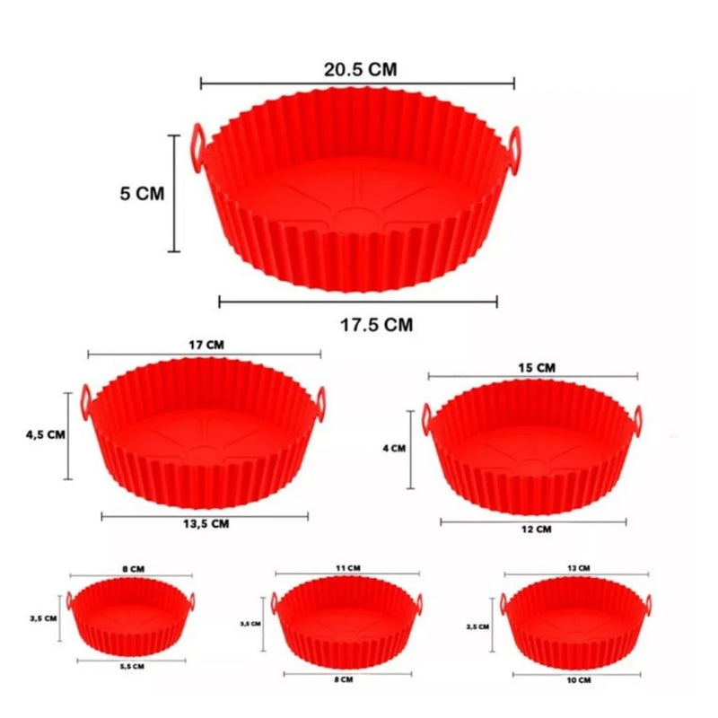 Kit de 6 Capas Protetoras de Silicone para AirFryer