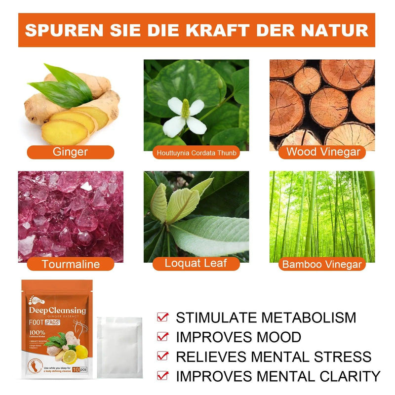 Pads Detox de Gengibre e Bambu – Cuidado Natural para Seus Pés, Melhore o Sono e Emagreça!