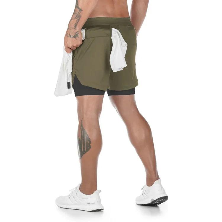 Shorts Masculino 2 em 1 para Corrida e Academia