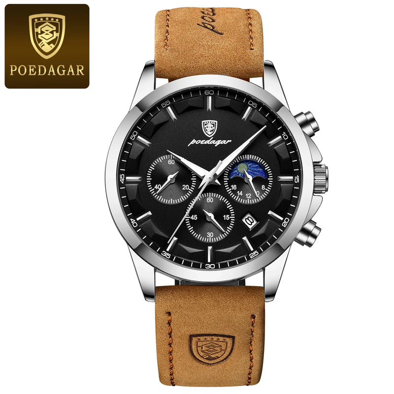 POEDAGAR Chrono Couro – Para quem prefere presença à aparência