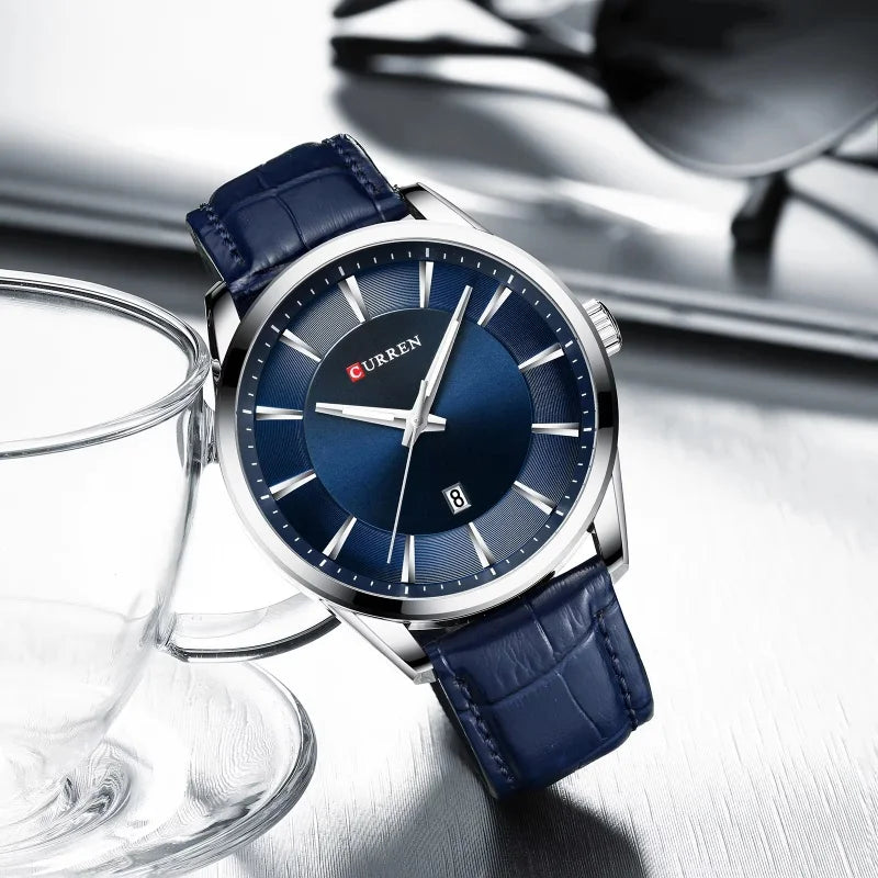 Relógio Masculino CURREN – Elegância Casual com Estilo Clássico