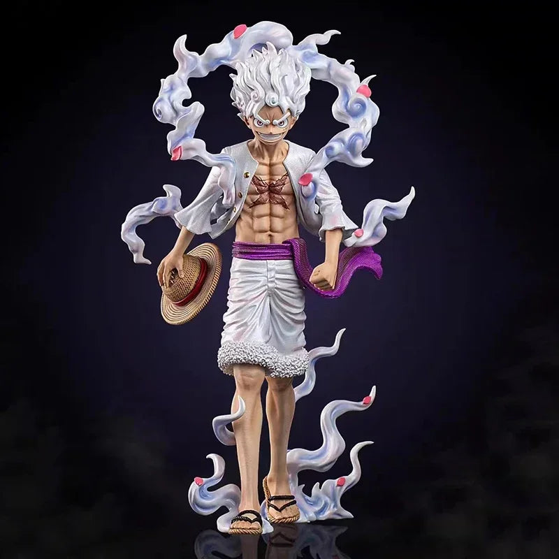 Luffy Gear 5 – O Poder do Deus do Sol em uma Estátua Impressionante