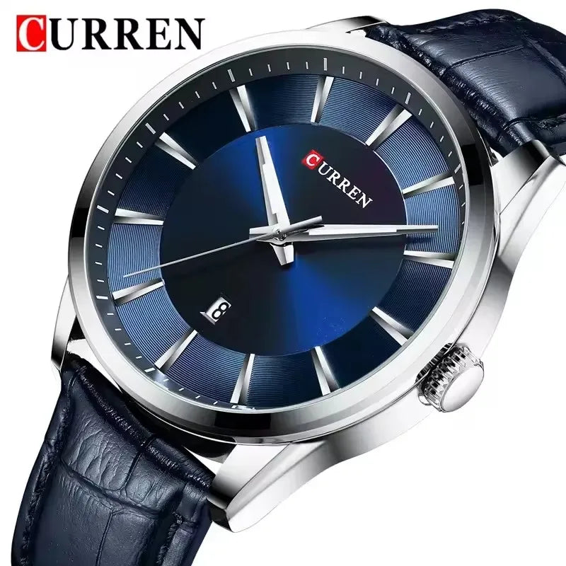 Relógio Masculino CURREN – Elegância Casual com Estilo Clássico