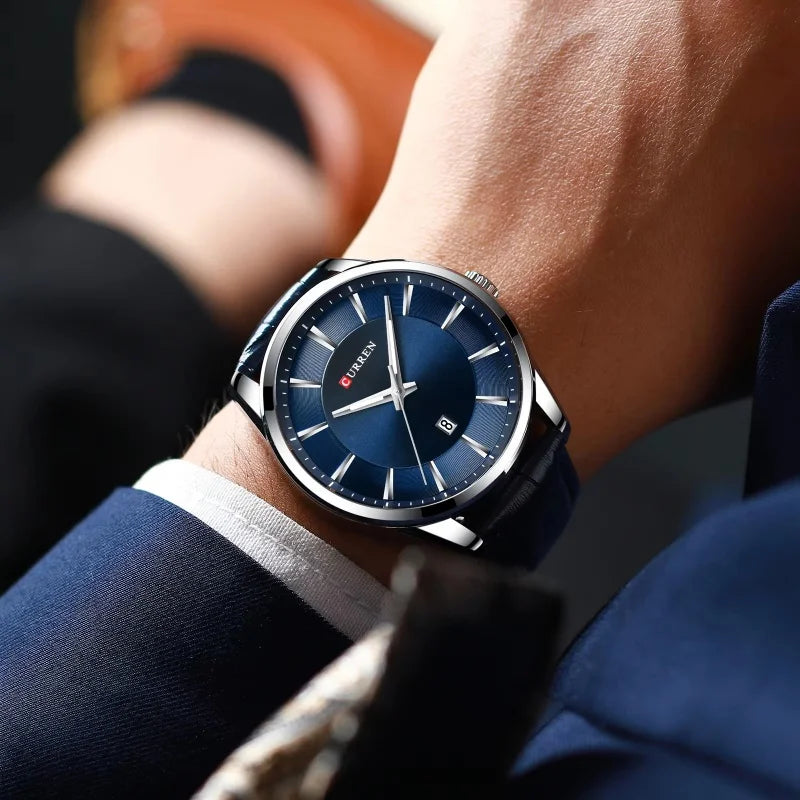 Relógio Masculino CURREN – Elegância Casual com Estilo Clássico