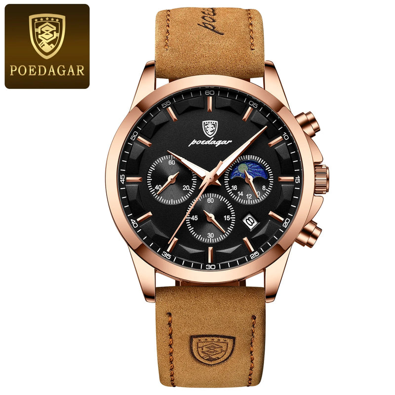 POEDAGAR Chrono Couro – Para quem prefere presença à aparência