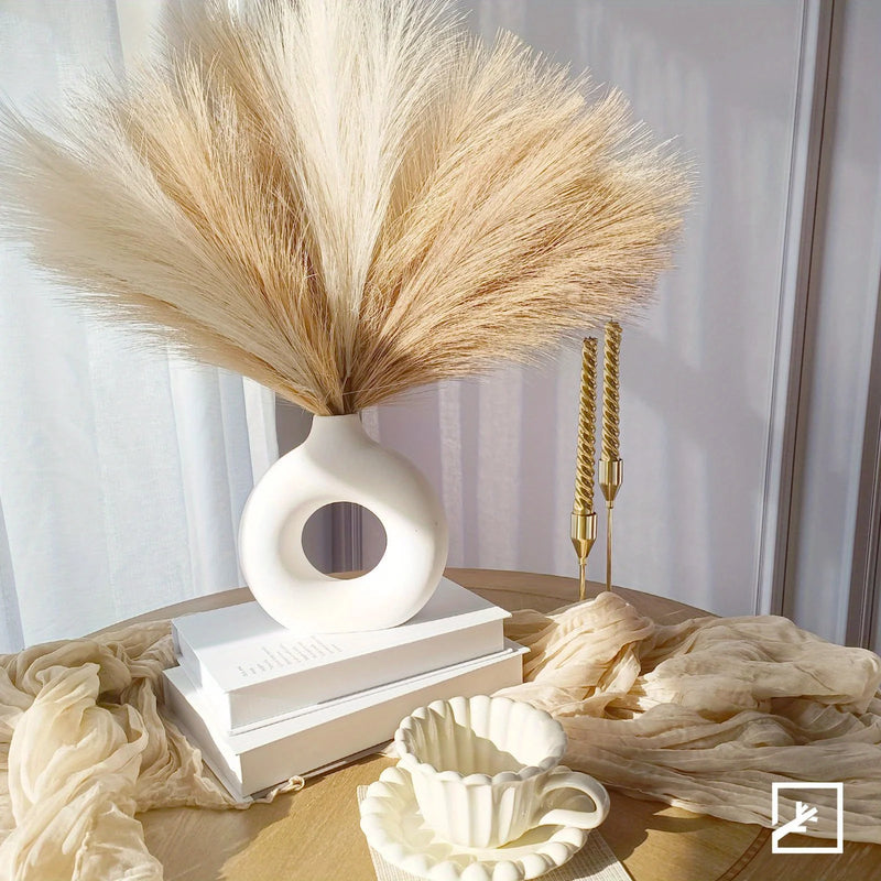 Conjunto de 6 Ramos de Pampas Artificial – Elegância Natural para sua Decoração