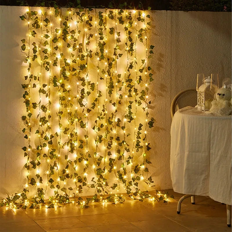 Trepadeira Artificial com Luzes LED
